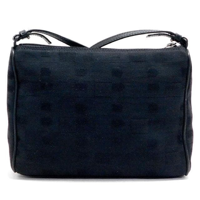 Authentic Bally Shoulder Bag Crossbody Messenger Bag Canvas Leather Black 16cm S