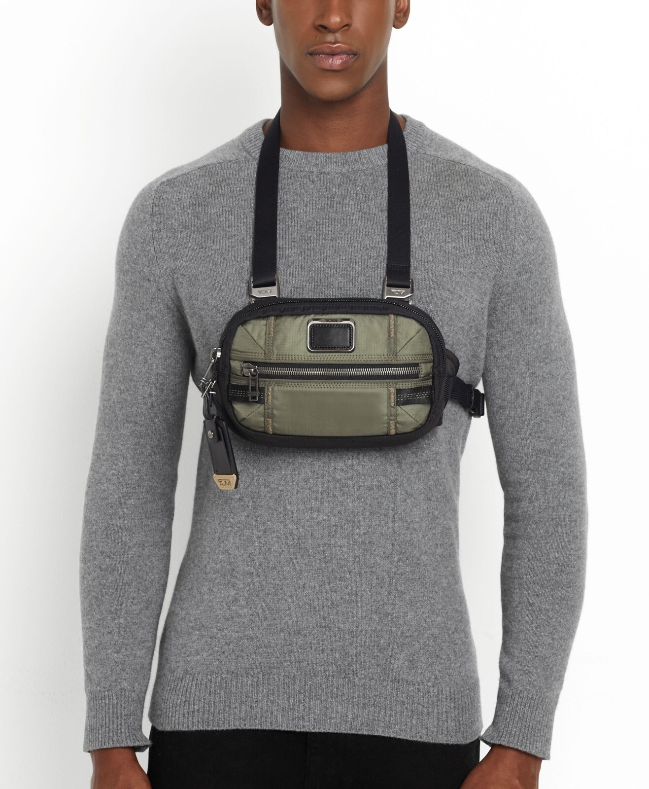 TUMI Recruit 3-In-1 Chest Pack, Waist Pack, Sling, Black Ballistic Nylon