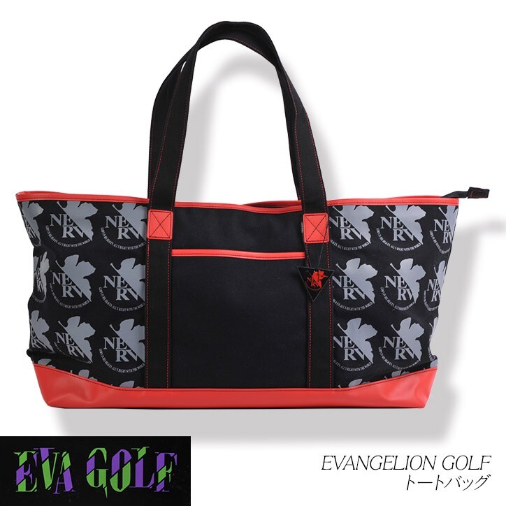 EVA GOLF Evangelion Tote Bag Polyester Campus W18.8 x H11.8 x D5.9in JAPAN NEW