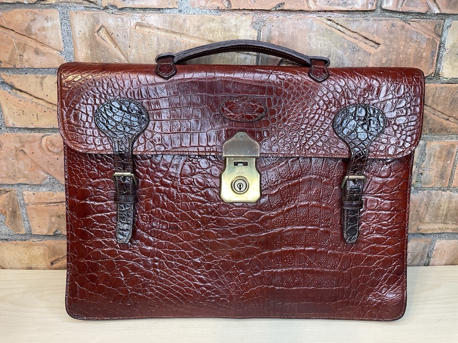 Mulberry Company Brown Congo Leather Briefcase Portfolio Made In England