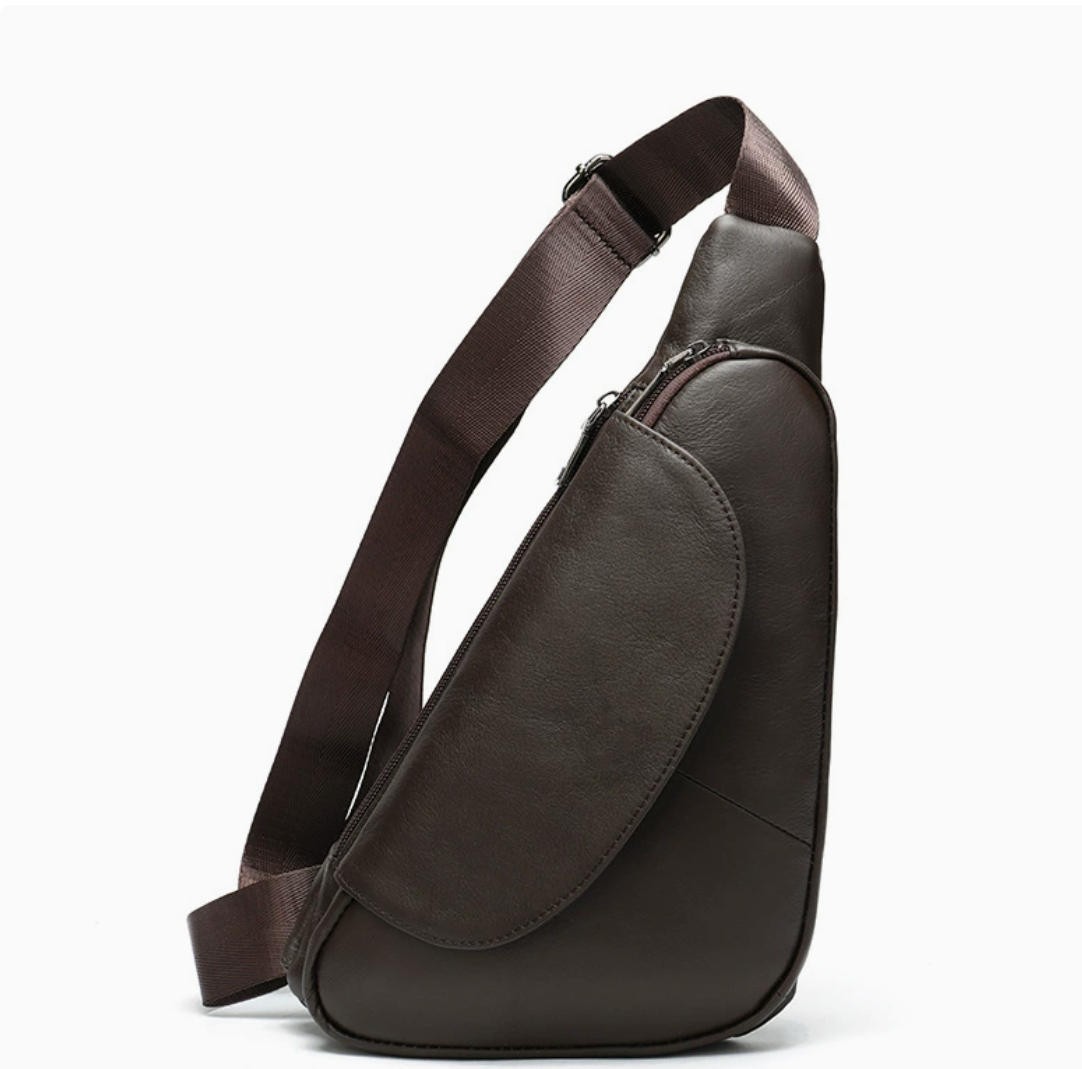 Hot Men Sling Bag Leather Chest Shoulder Backpack Chest Bag Travel Gifts Party