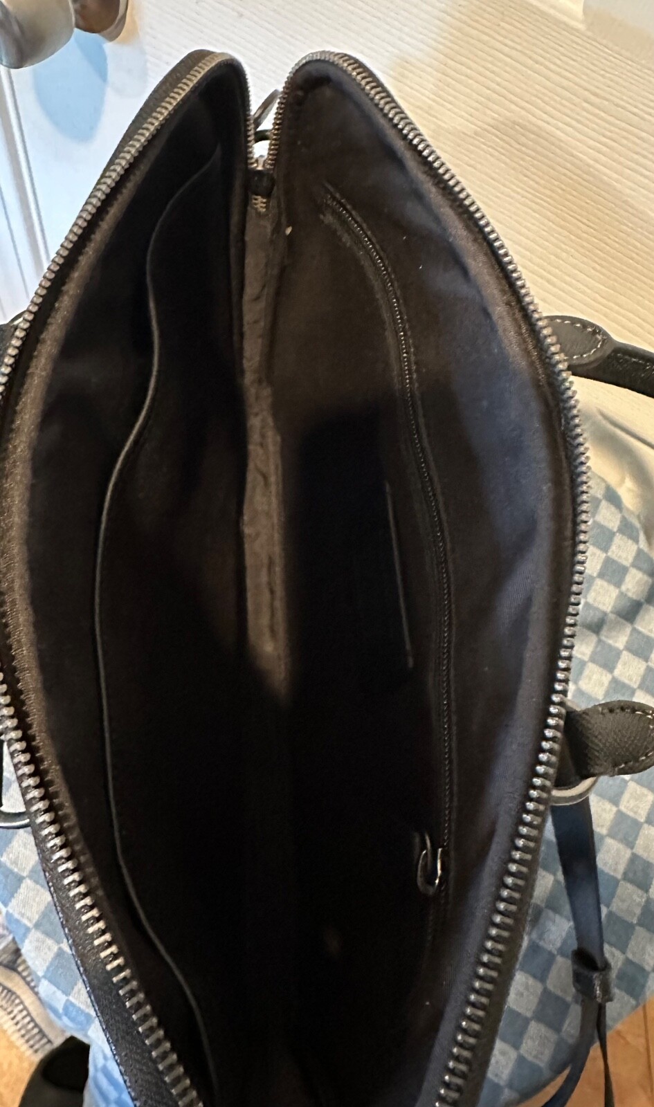 Coach Unisex Liam Compact Brief Gunmetal and Black Hardware CJ652 NWT $450