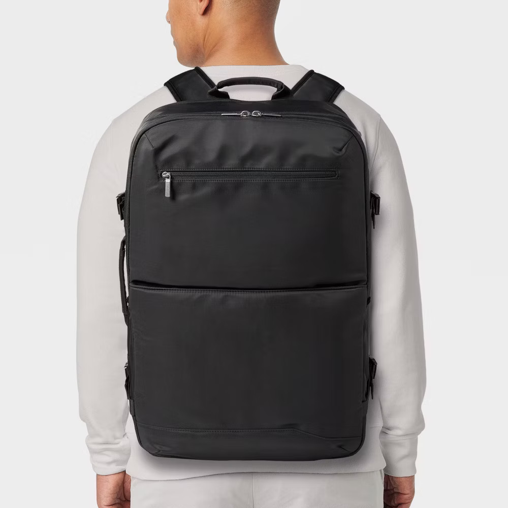 45L Travel Backpack – Open Story Black