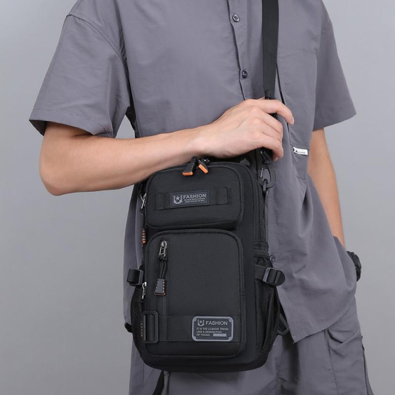 Men’s Oxford Chest Waist Pack Crossbody Bag Casual Fashion Handbag Male Travel