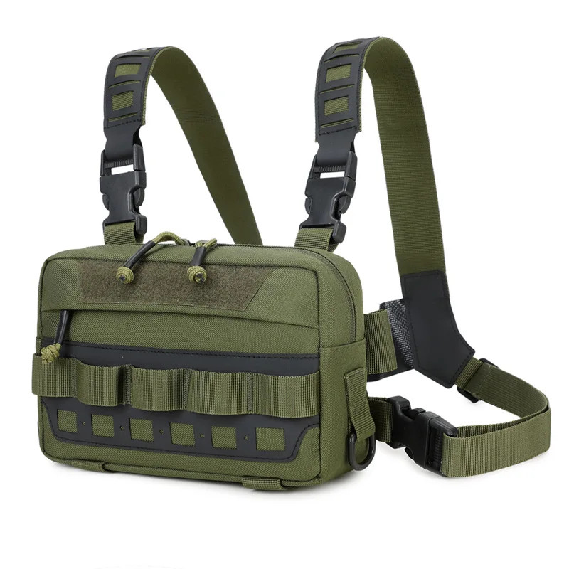 Tactical Men’s Chest Bag Fishing Vest Backpack Travel Molle Nylon Camping Climbi