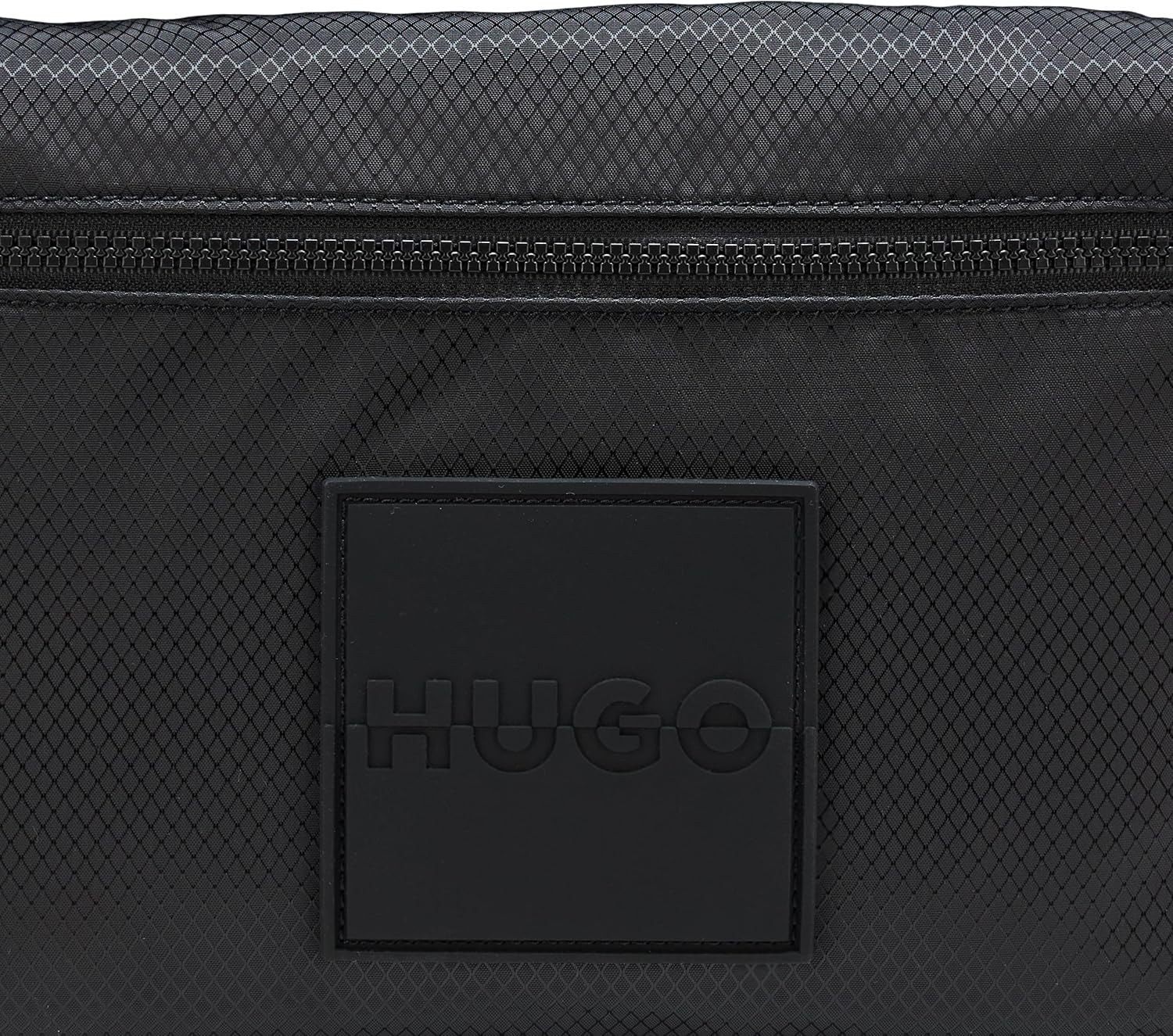 Brand New HUGO, Stacked Logo Nylon Blend Backpack, pitch black, One Size
