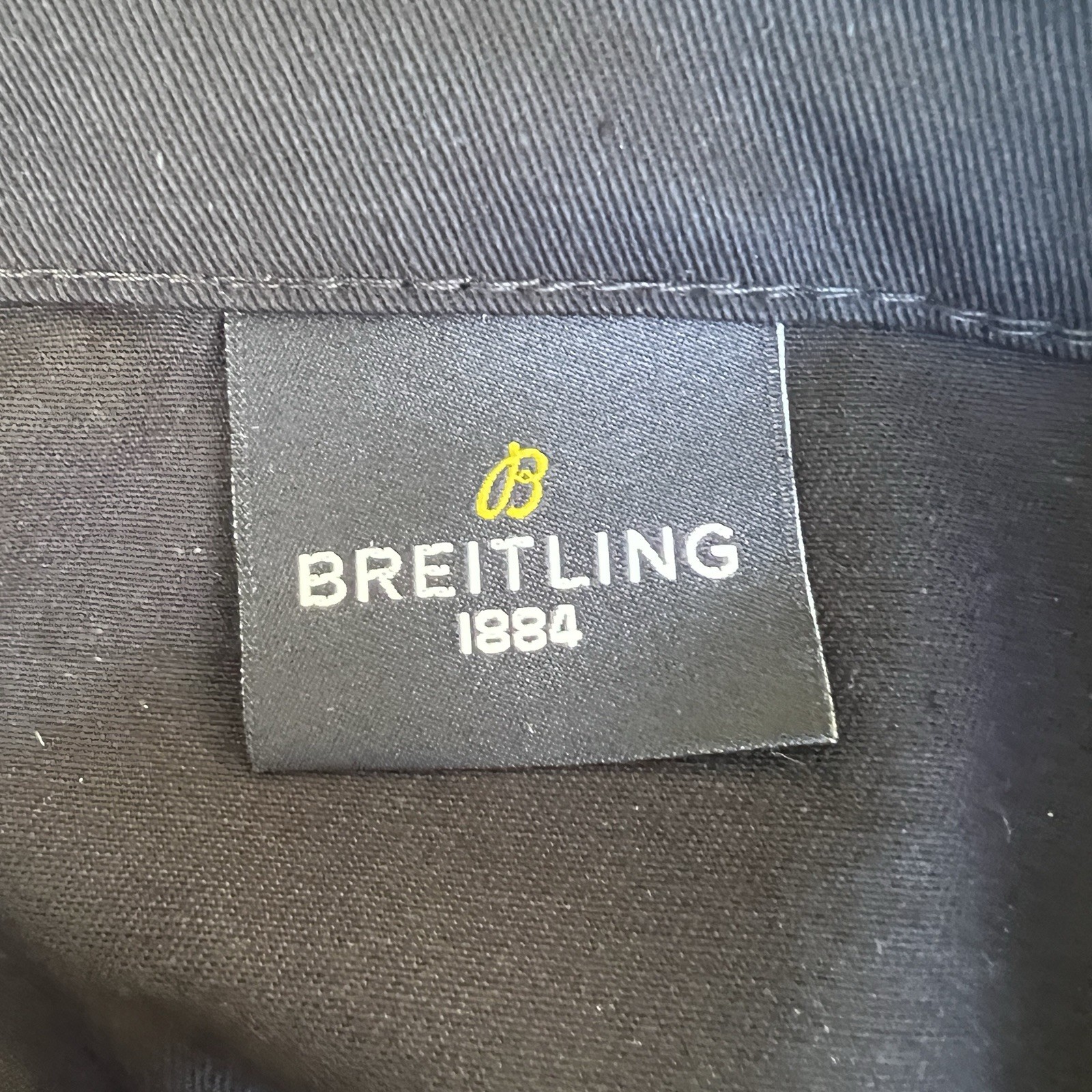 Breitling Shoulder Tote Bag Navy Embroidered Canvas Navitimer Wrist Watch 2917