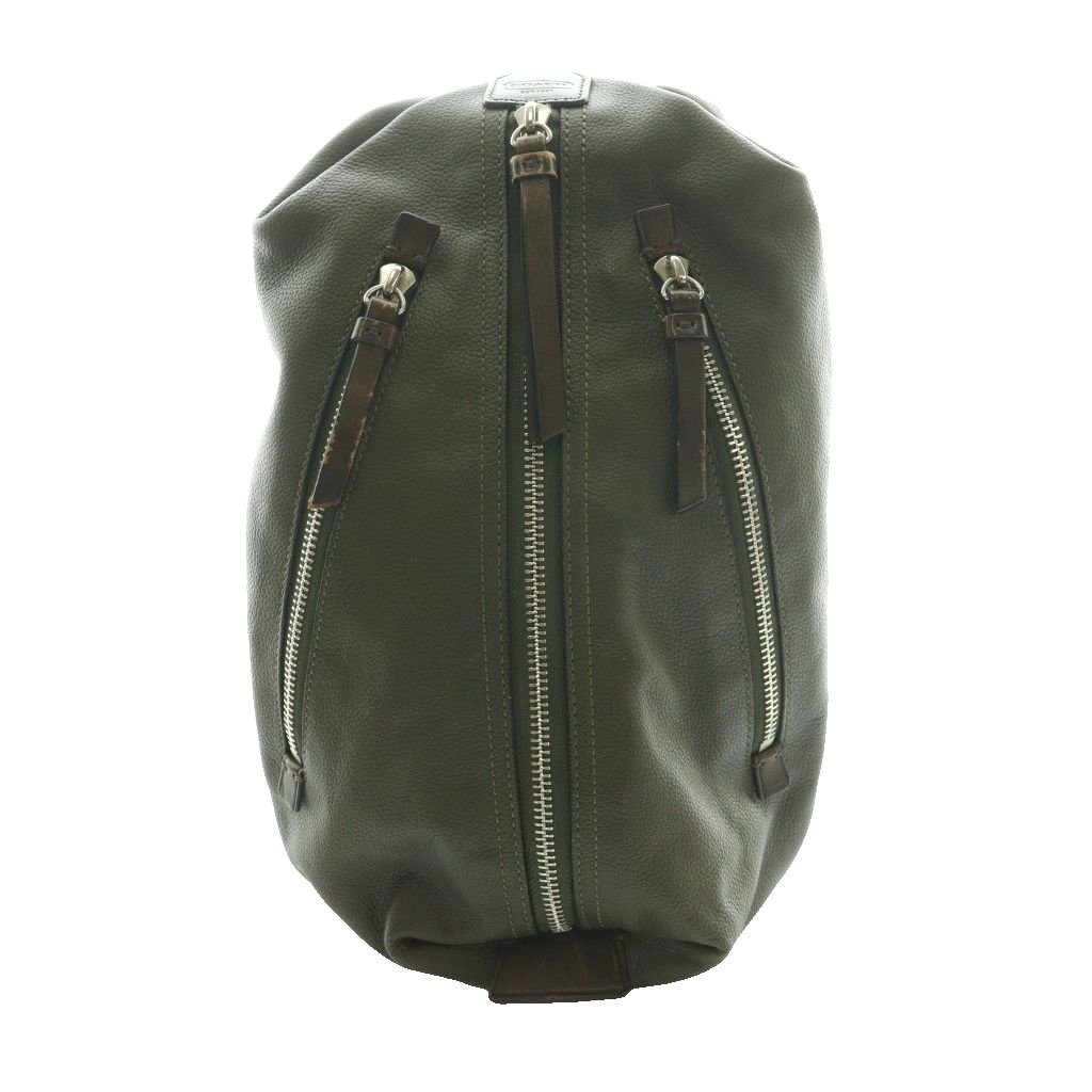 Coach Men’s Leather Olive Sling Bag Body Bag 34cm/13.4″ B Condition