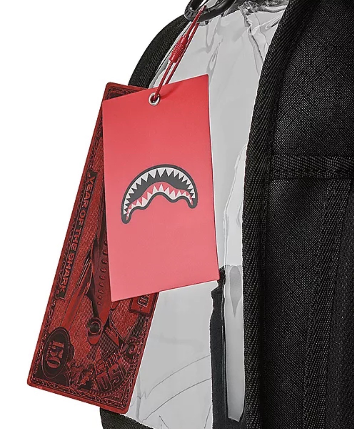 Sprayground CHECK PANEL Clear Backpack❄️New PVC Transparent Bookbag School Bag