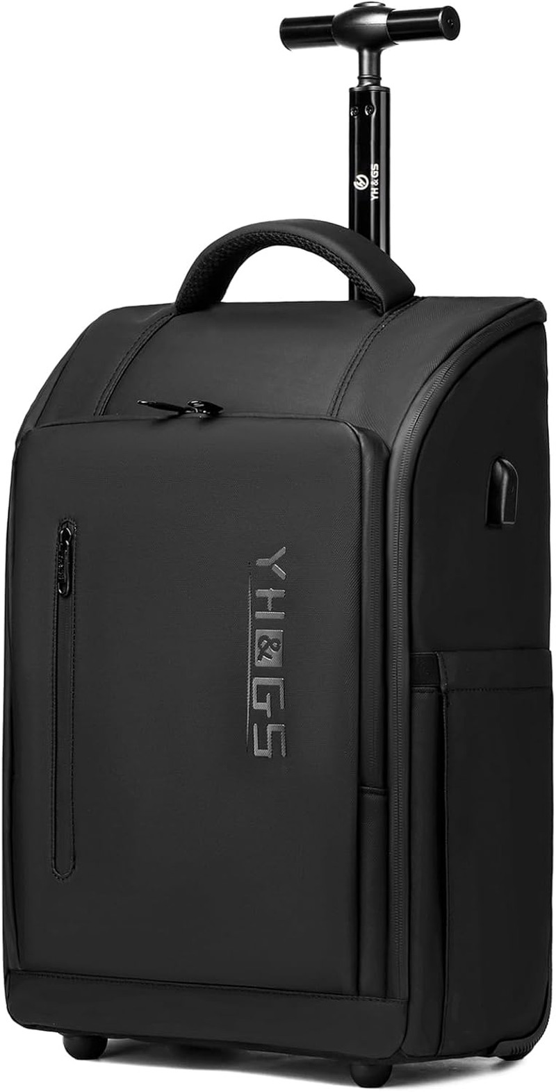Rolling Backpack with Wheels Waterproof 15.6 Inch Laptop Carry On Travel Bag