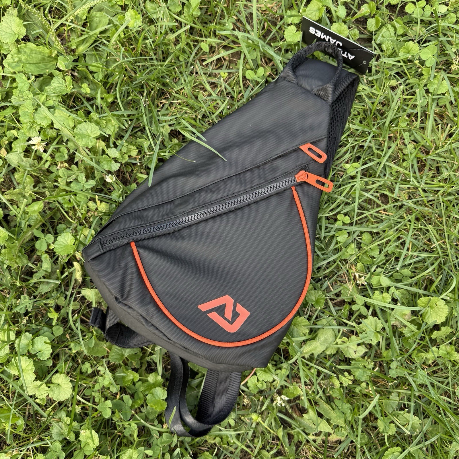 ATLEY JAMES Backpack Sling Bag Set Black Orange Travel School NEW NWT