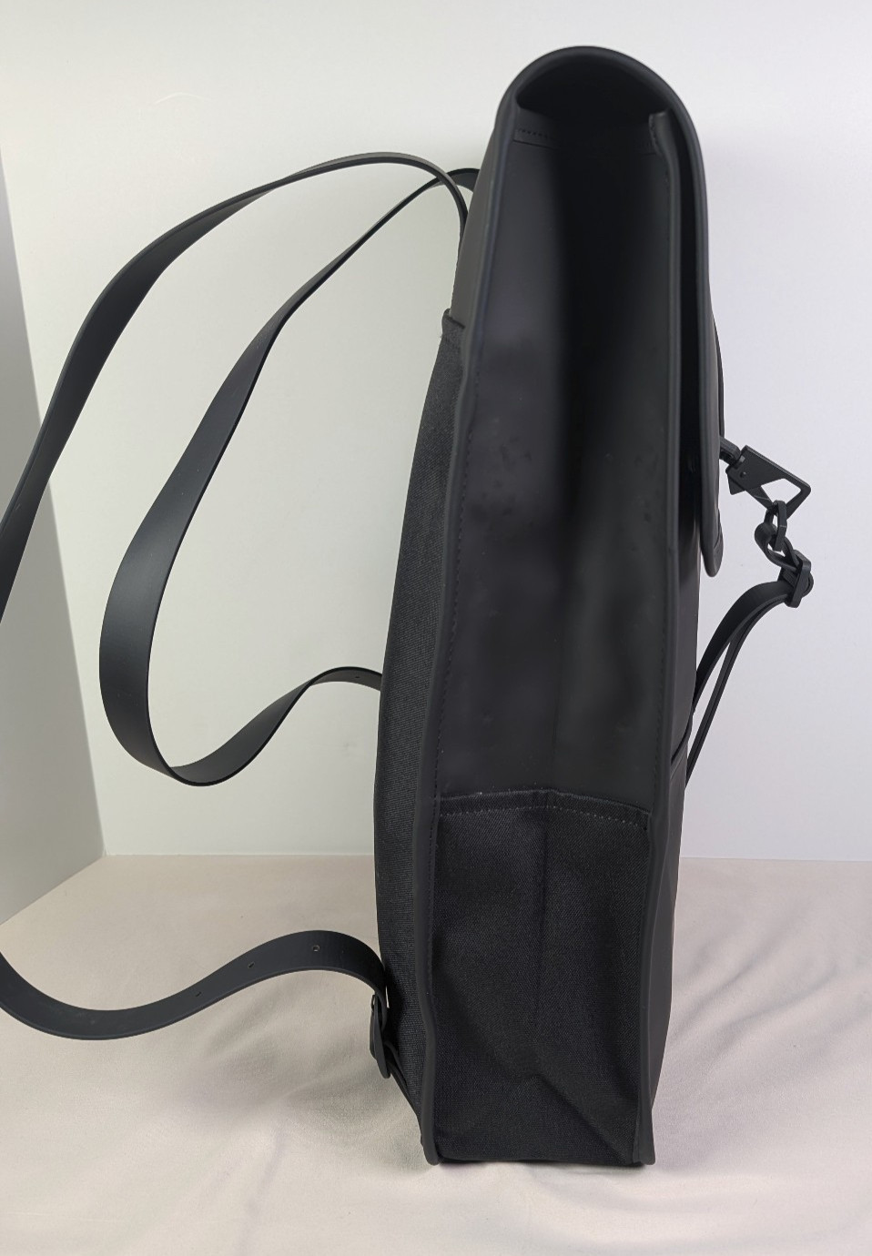 RAINS Waterproof Backpack Black Minimalist Laptop School Travel Bag