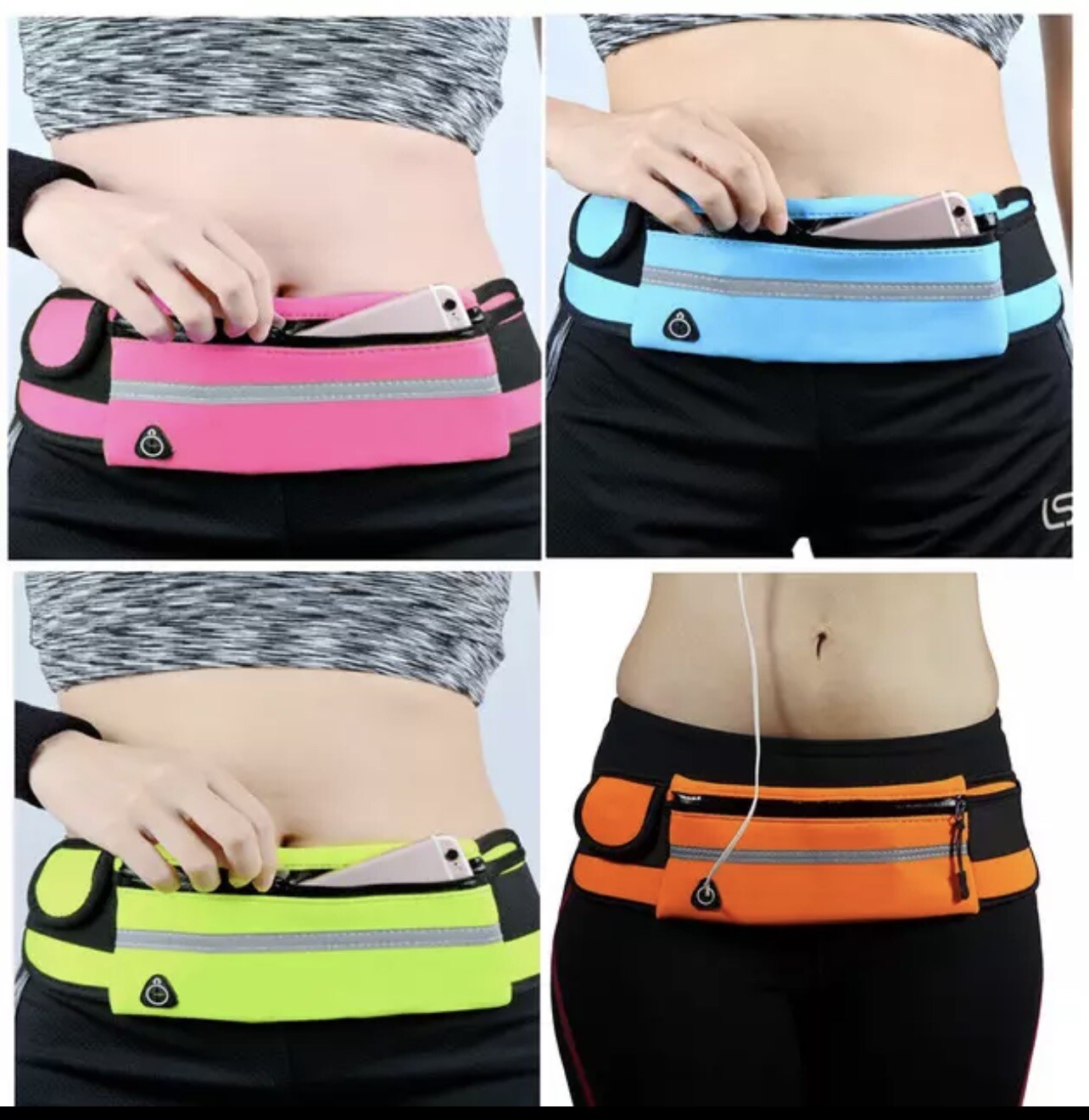 Running Belt Waist Pack Water Bottle Holder Sport Fitness Phone Pouch US Seller