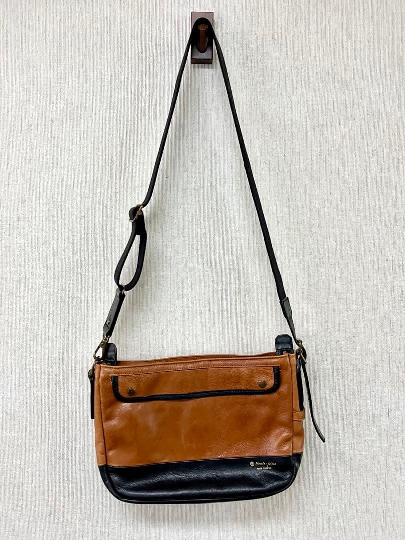 Master-piece Shoulder Bag Japan Made Used Leather Approx 36cm x 24cm