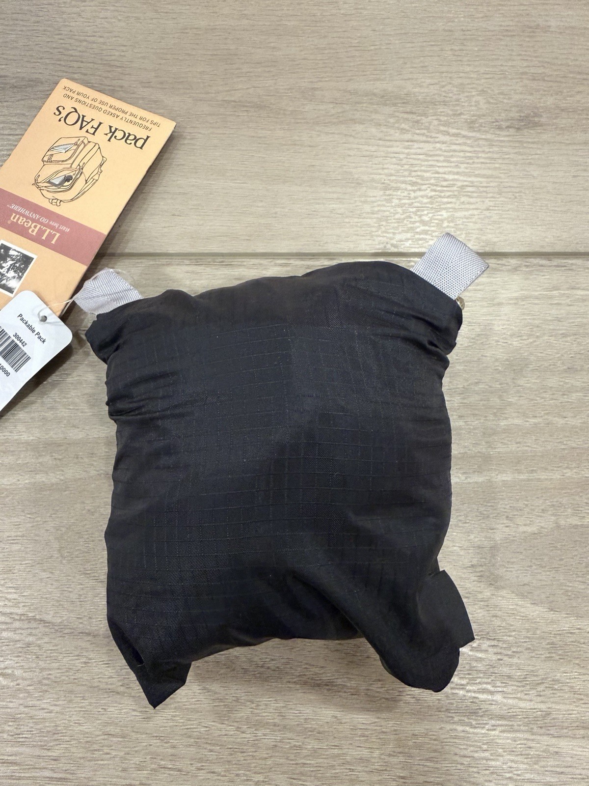 L.L.Bean Pocket Day Packable Backpack Folds Inside Pouch NWT