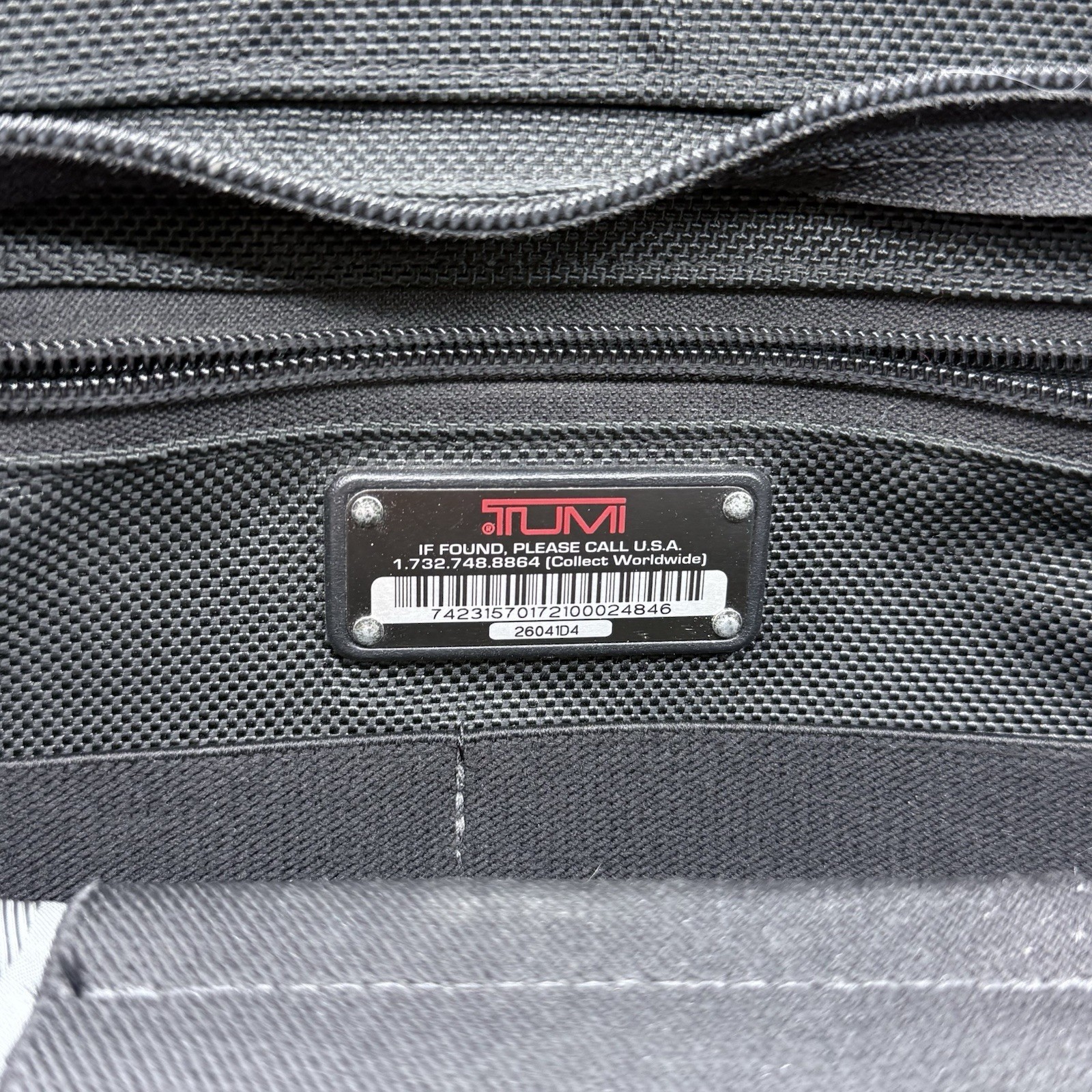 TUMI Alpha Black Ballistic expandable Laptop Business Briefcase 26041D4 EUC
