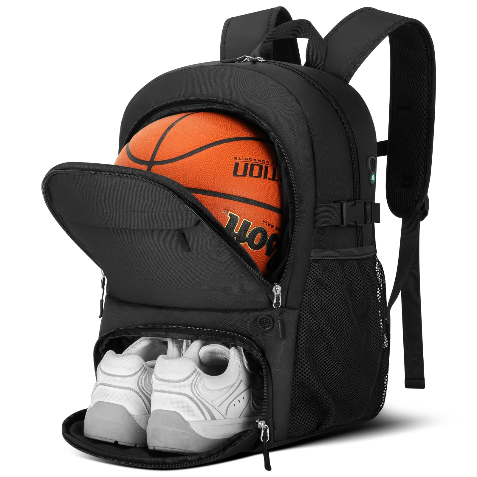 OCKLILY Basketball Backpack – Large Sports Equipment Bag with Ball Holder & Shoe