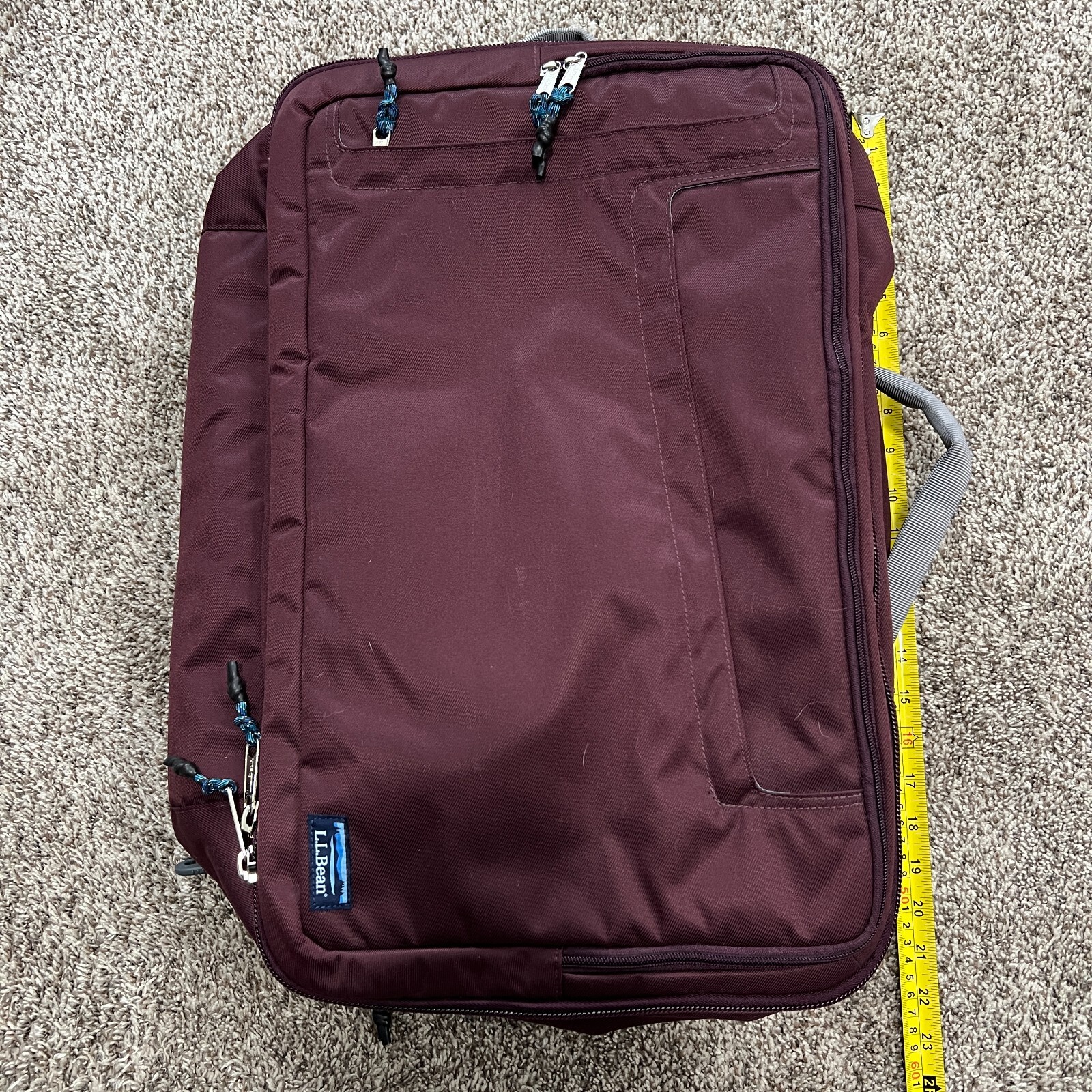 L.L. Bean Carry-All Travel Pack Mauve Large Carry On Backpack