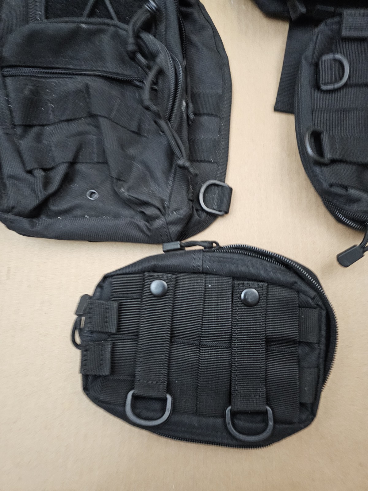 Lot Tactical Sling Bag Black Compact Shoulder Pack MOLLE Messenger Bag