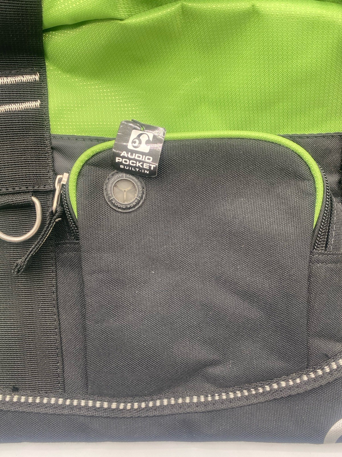 Ogio Half Dome Duffle Bag Gym Bag Black and Green with Shoulder Strap