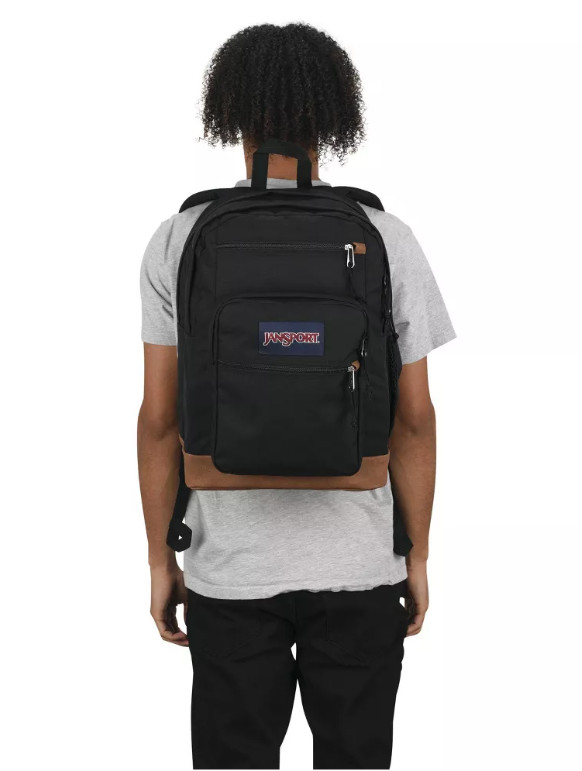JanSport Cool Student Backpack Black 15″ Laptop Sleeve 34L School Travel Bookbag