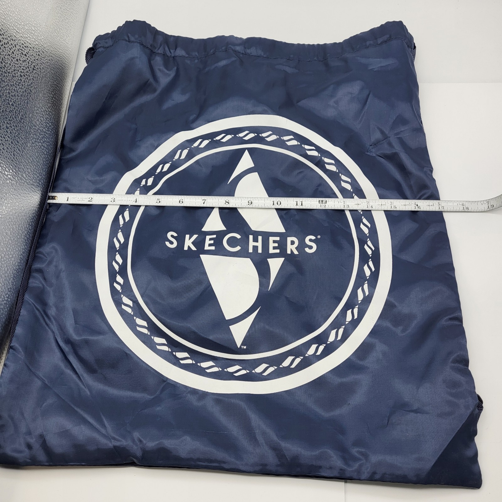 Skechers Backpack Drawstring Bag Navy Blue Tote Dust Bag Gym Workout Basic