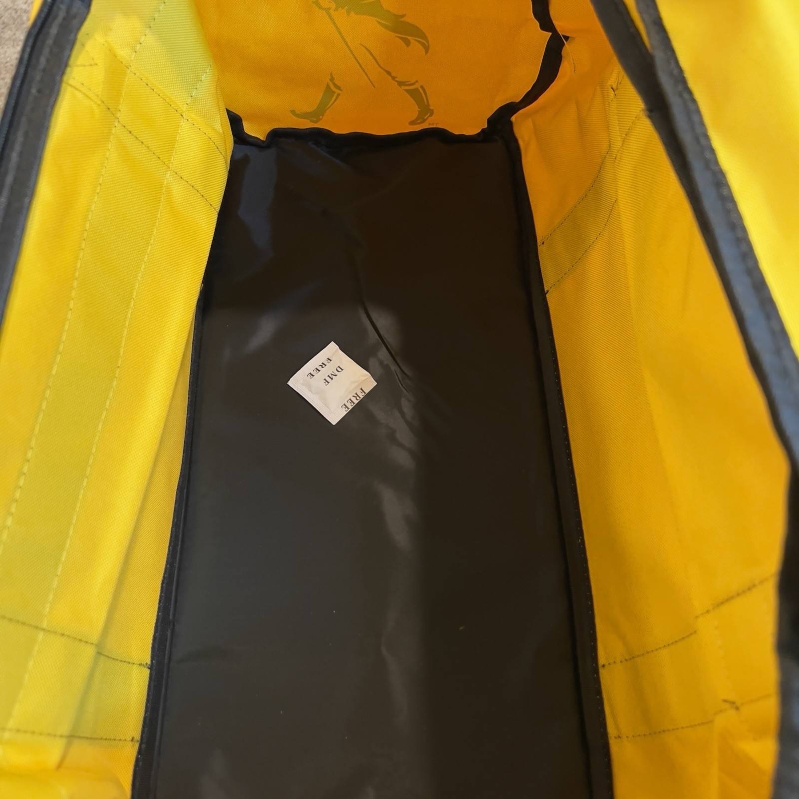 New Johnny Walker Keep Walking Duffle Bag Weekender Gym Bag Yellow & Black