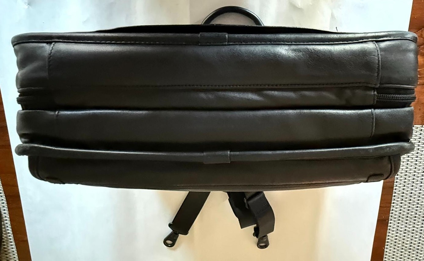 96531DH Tumi Alpha 2 T-Pass Organizer Briefcase in Black Napa Leather Laptop Bag