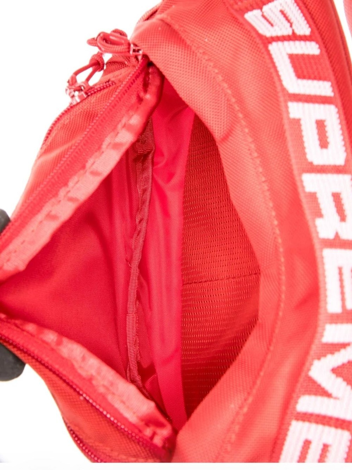 Supreme Red Logo Waist Bag