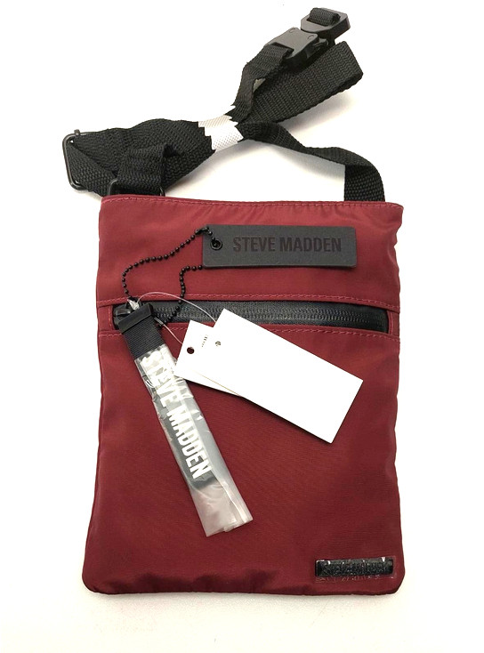 STEVE MADDEN Men’s Crossbody Burgundy One Size