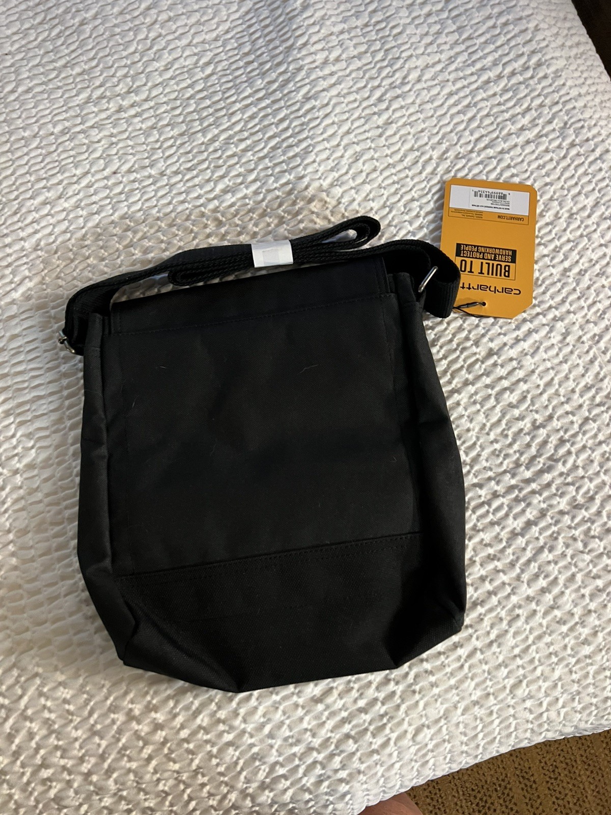 Carhartt Black Durable Adjustable Crossbody Snap Bag Carry All NWT
