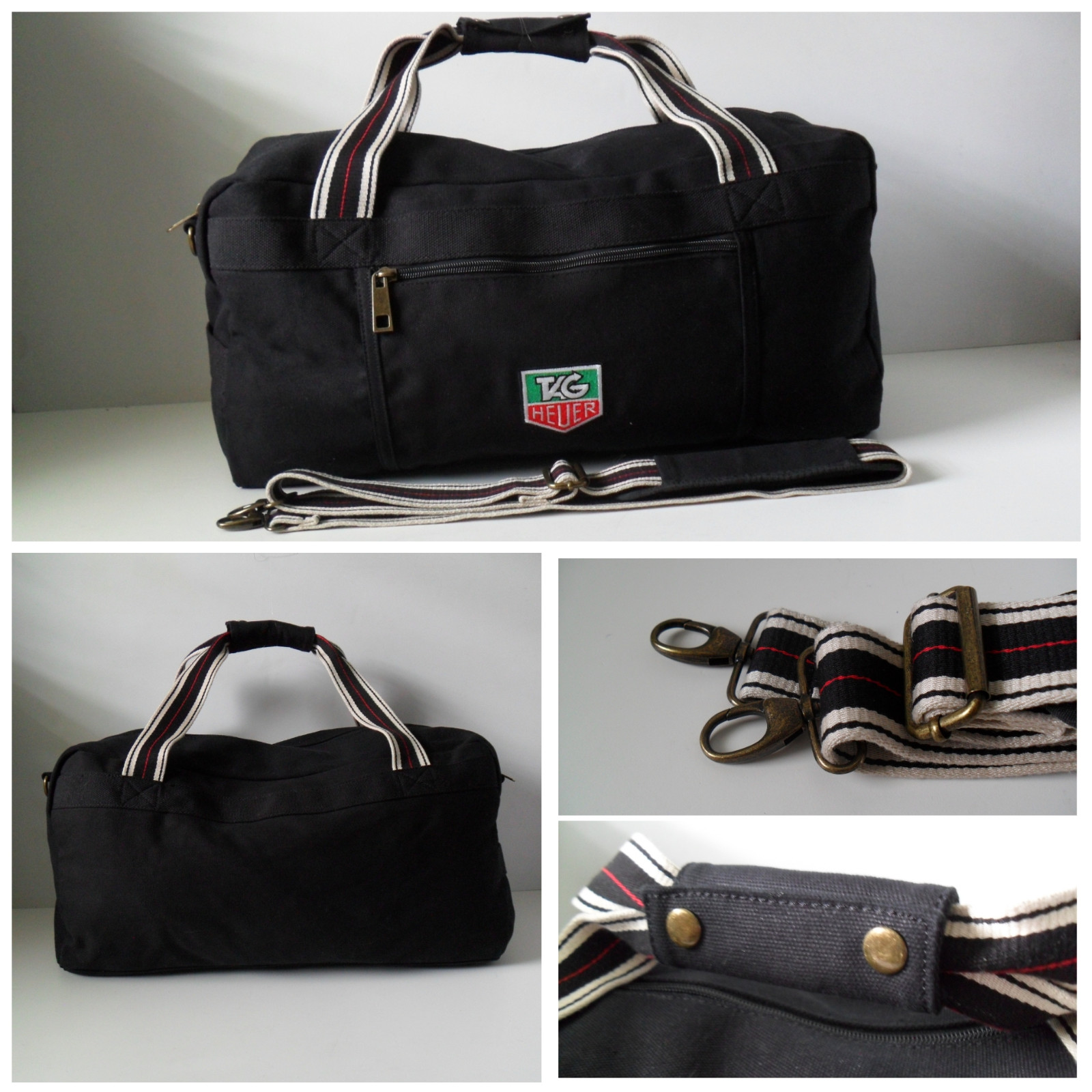 TAG Heuer Duffle Bag Tote – Ballistic Nylon – Large Size 21″x12″x8″ Ex Cond