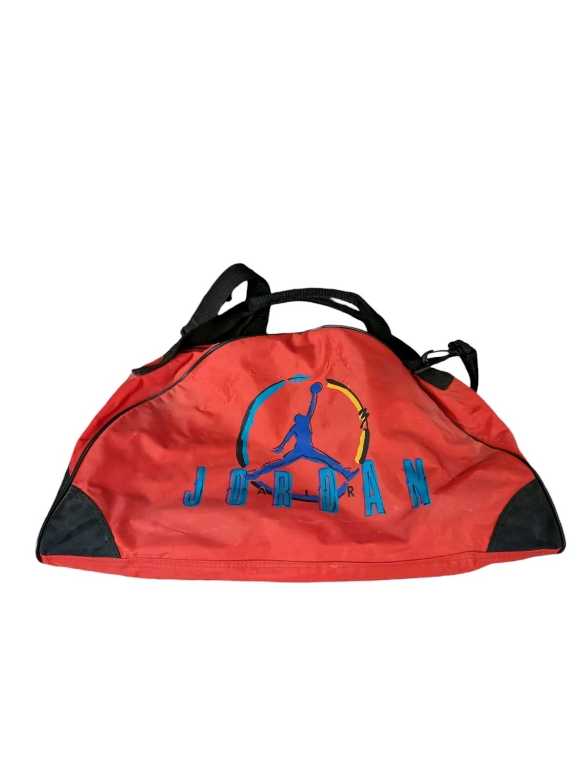 Vintage Air Jordan Jumpman Duffel Bag 90s White Tag Colorful Red