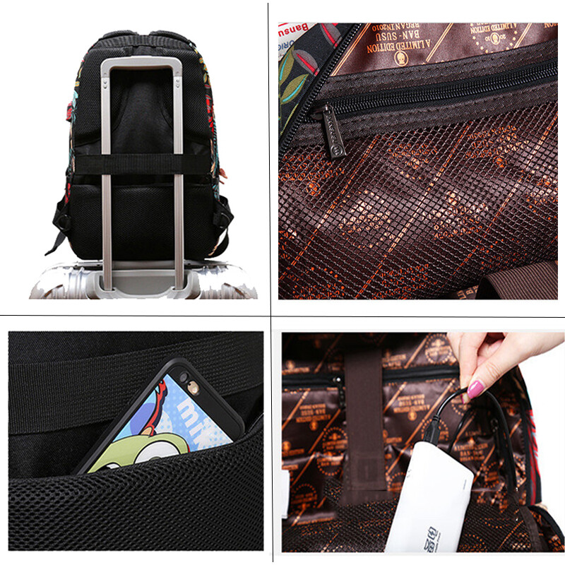 Hot USB chargeur sac à dos pour ordinateur portable femmes pour les