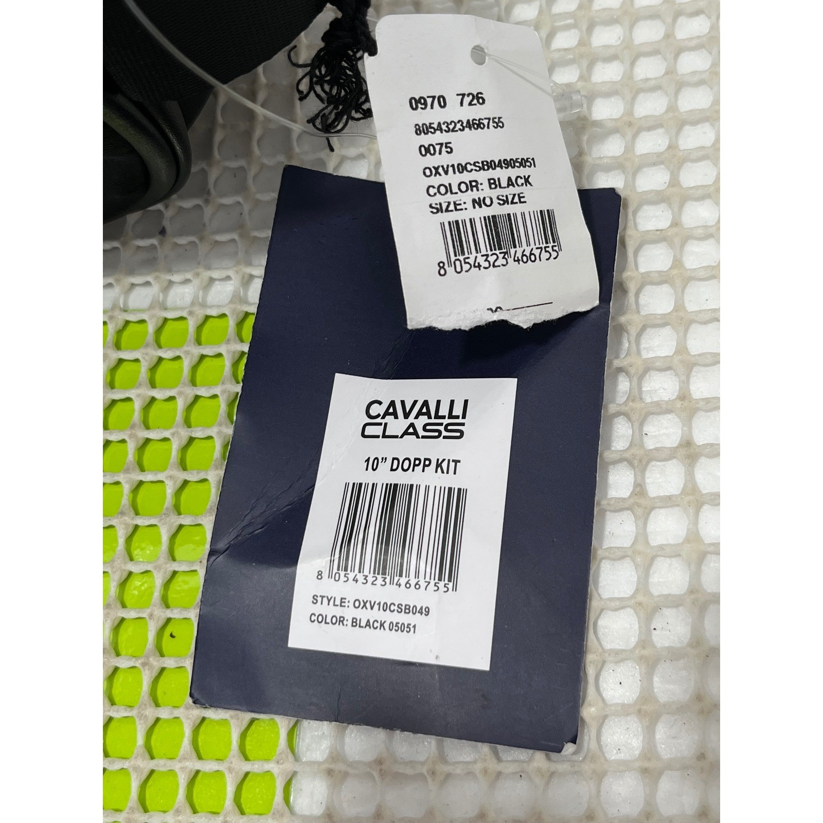 Cavalli Class Mens 10″ Dopp Kit Toiletry Bag Black OXV10CSB049 Travel Case NEW