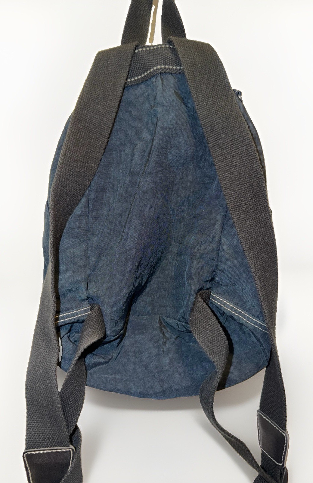 KIPLING Blue Drawstring Backpack Adjustable Strap Inner/Outer Pockets Zip