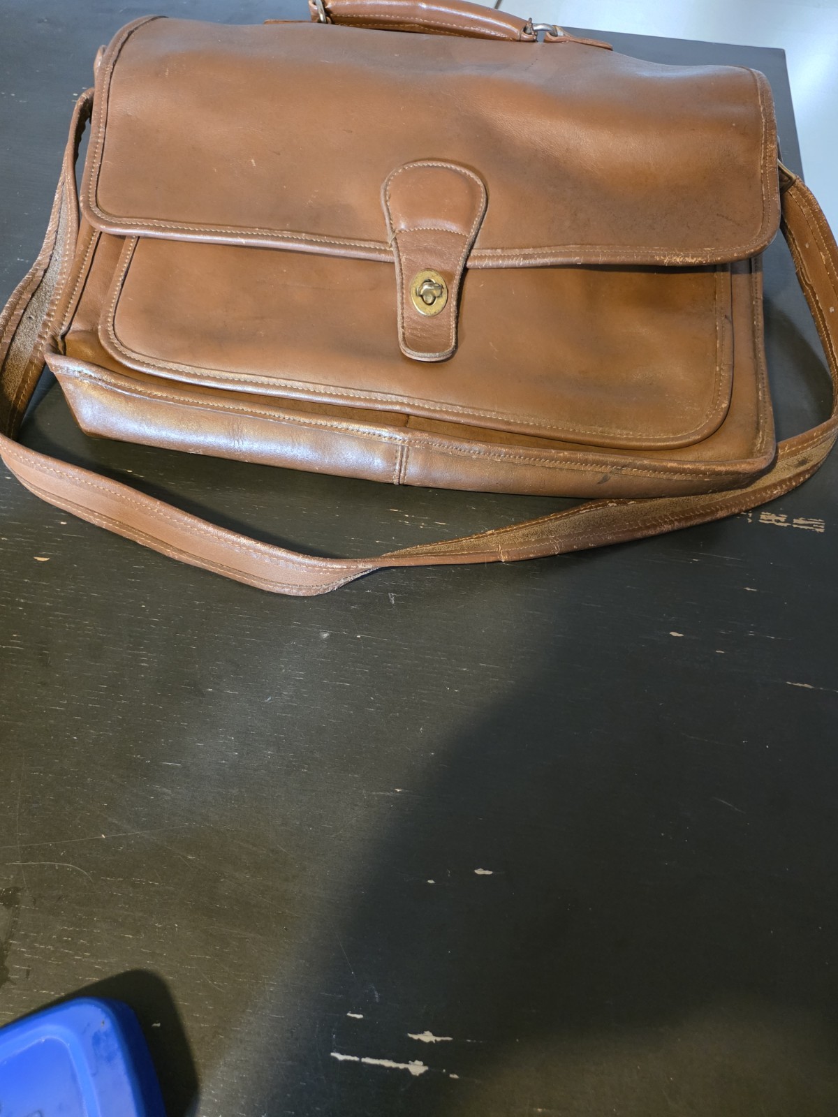 ​Vintage Coach Metropolitan Messenger Bag Briefcase British Tan Leather 22096-08