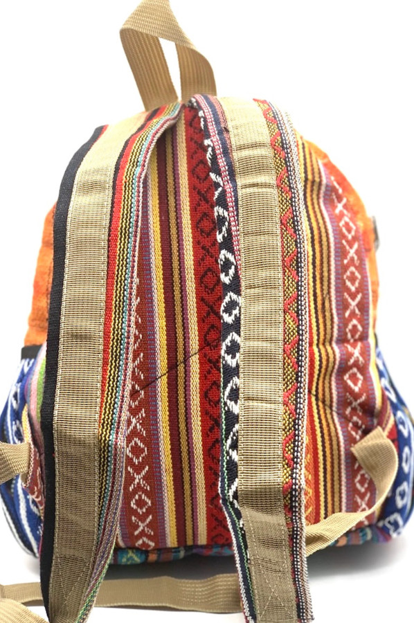 Himalayan Hemp Mini Backpack, Fair Trade Festival Bag, Boho Travel Pack