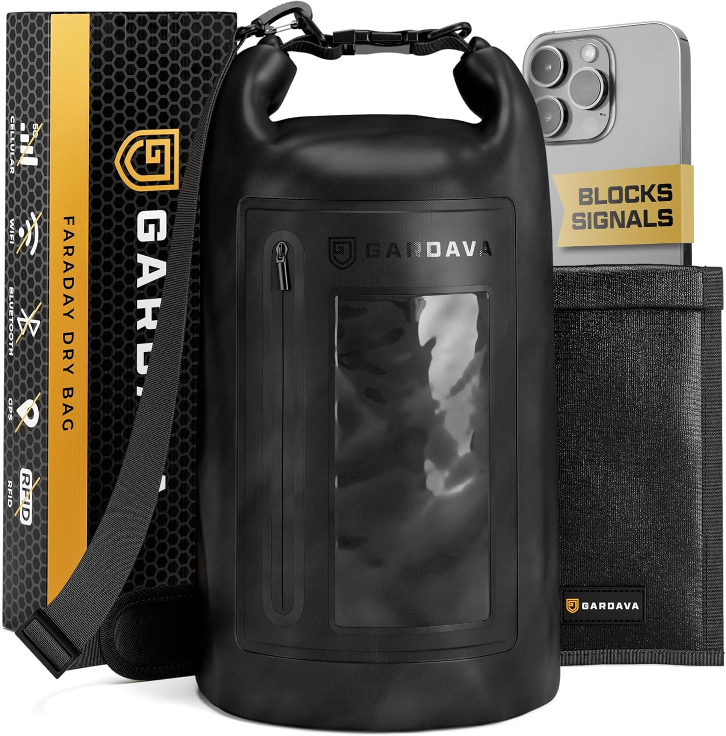 Faraday Bag, Military Grade Shield Bag, Waterproof EMP Cage, Dry Bag for Laptops