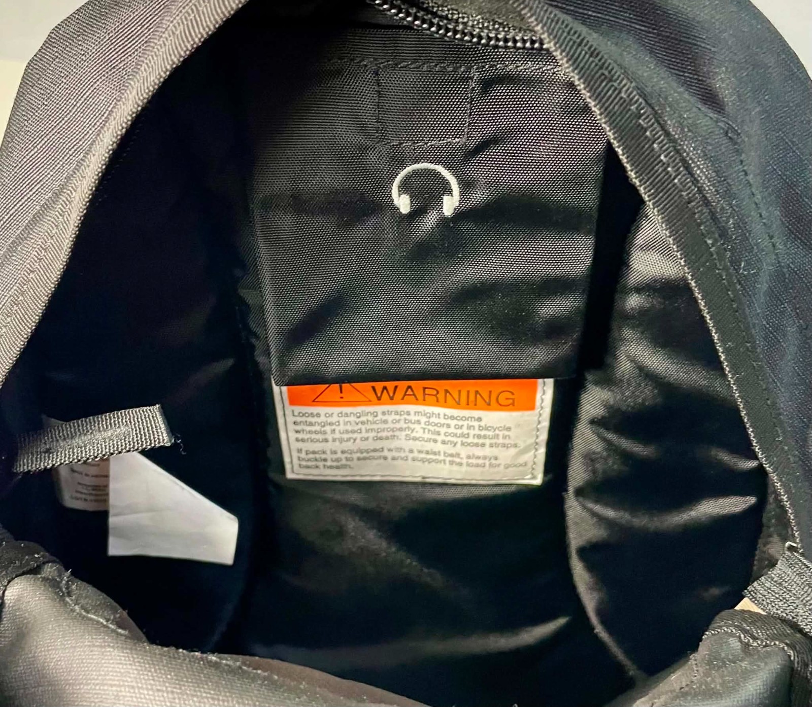 Vtg L.L. Bean Grid Ripstop Sling Backpack Black Grey Tan Reflective Y2K Techwear
