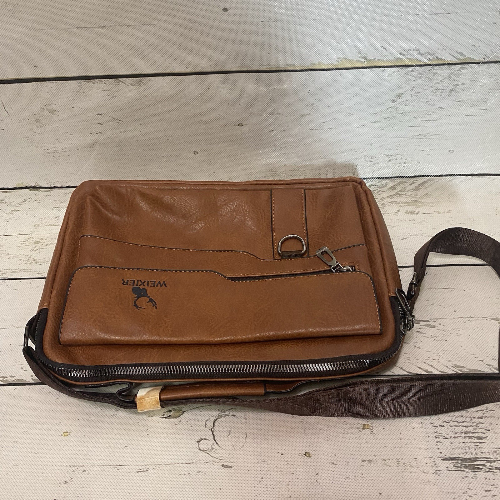 WEIXIER MENS Shoulder Messenger Bag Casual Crossbody Briefcase Tote Work Pockets