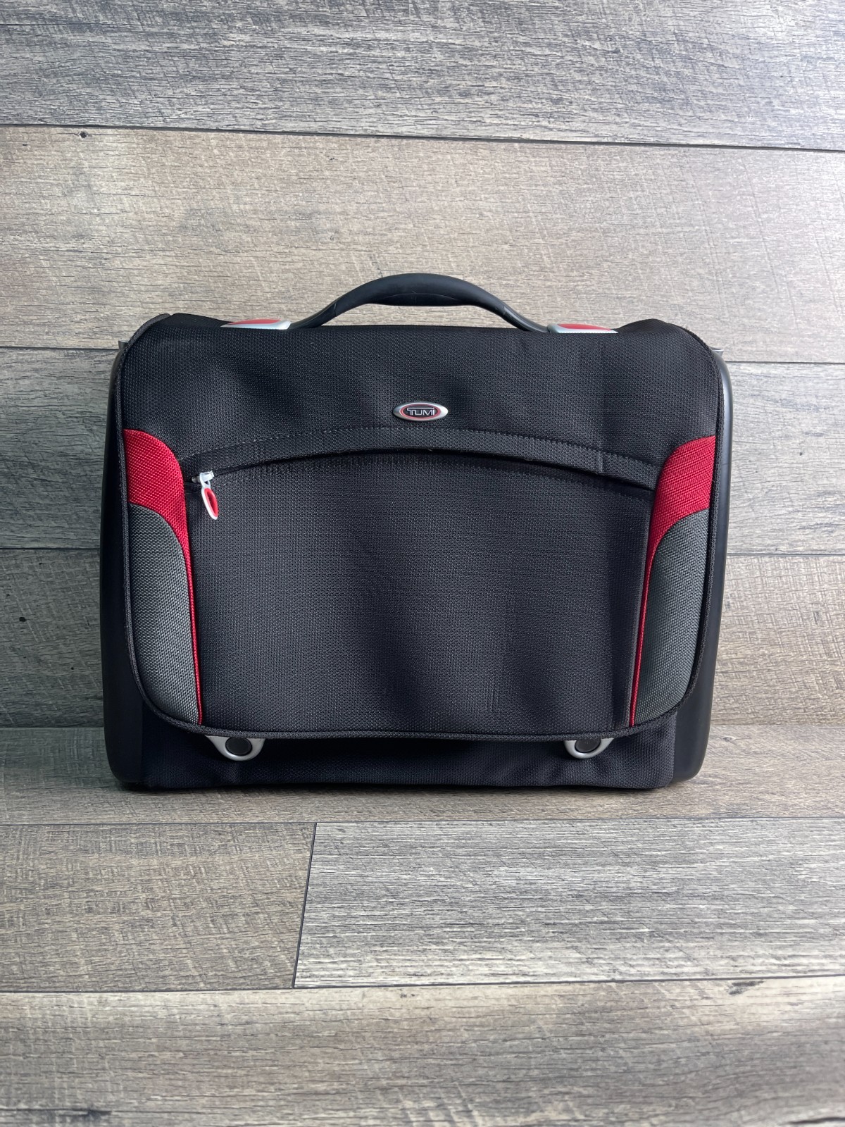 Tumi Ducati Messenger Bag Black Red Unisex Zip Inner Pocket Laptop Waterproof