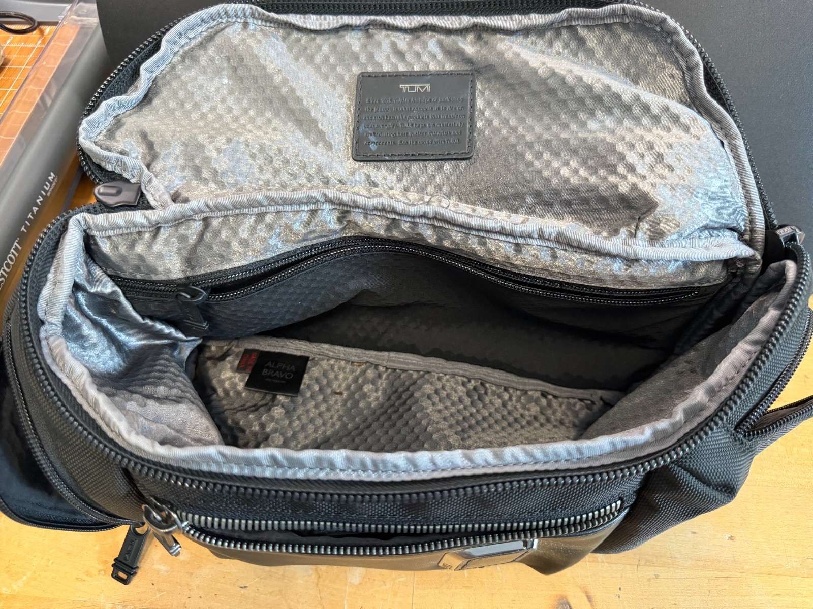 Tumi Alpha Bravo Kelley Chest Pack Sling Bag Black