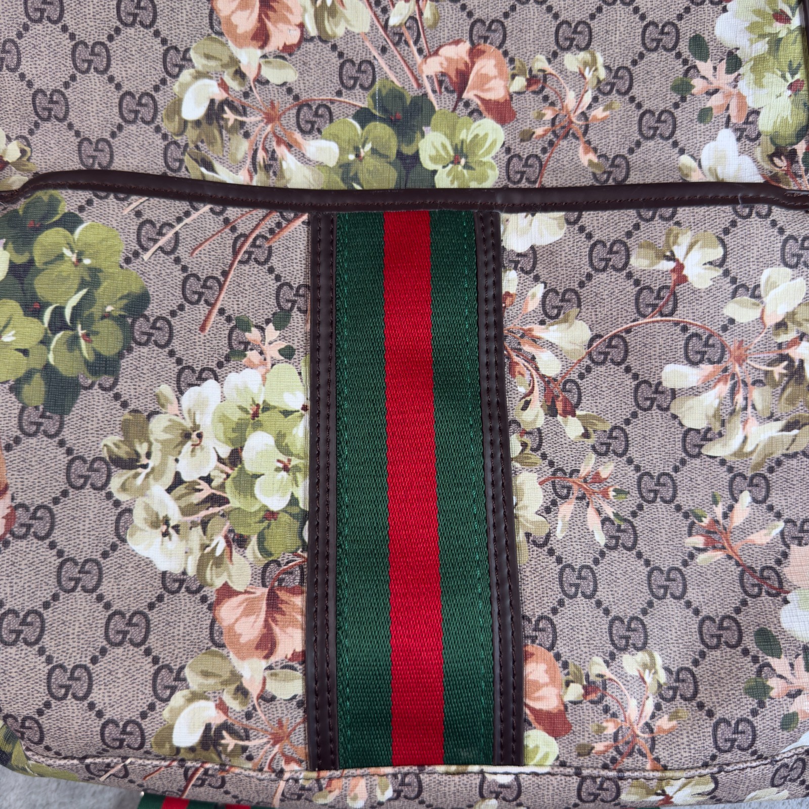Gucci GG Supreme Tian Floral Bird Backpack