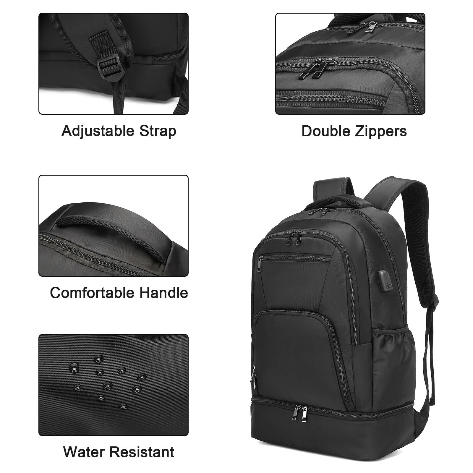 seyfocnia Gym Backpack for Men,Gym Bag with Shoe Compartment Lightweight Trav…