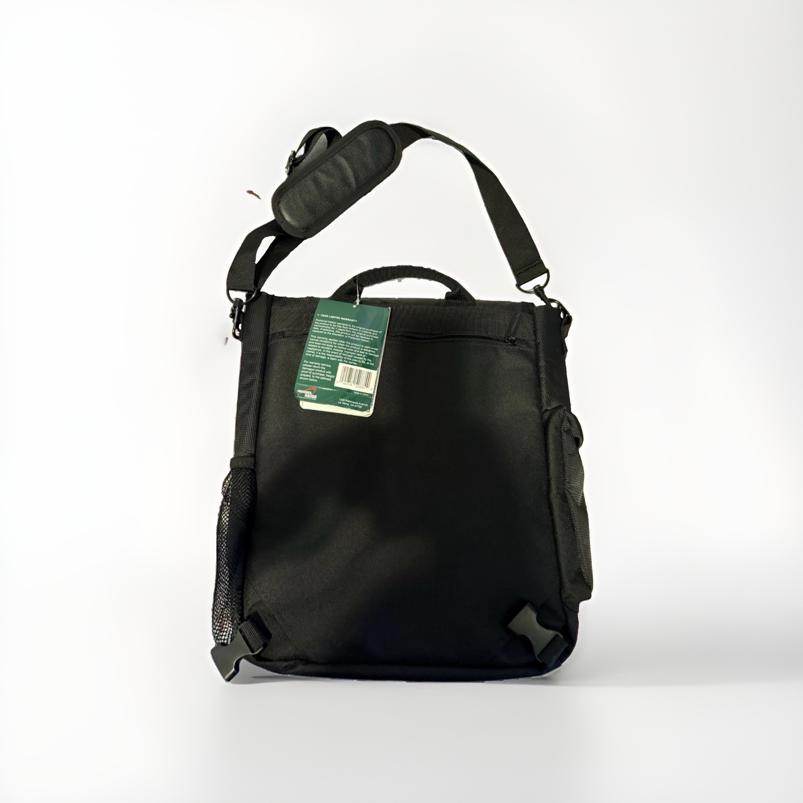 Preferred Nation P5283 Solar Messenger/Backpack Black OSFA