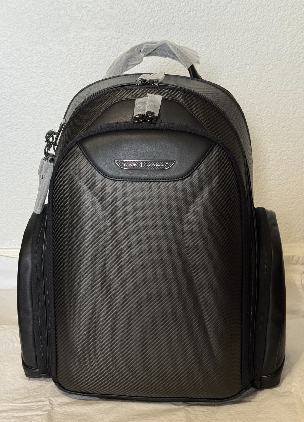 New & Unused! Tumi McLaren Paddock Backpack – Carbon Fiber & Leather