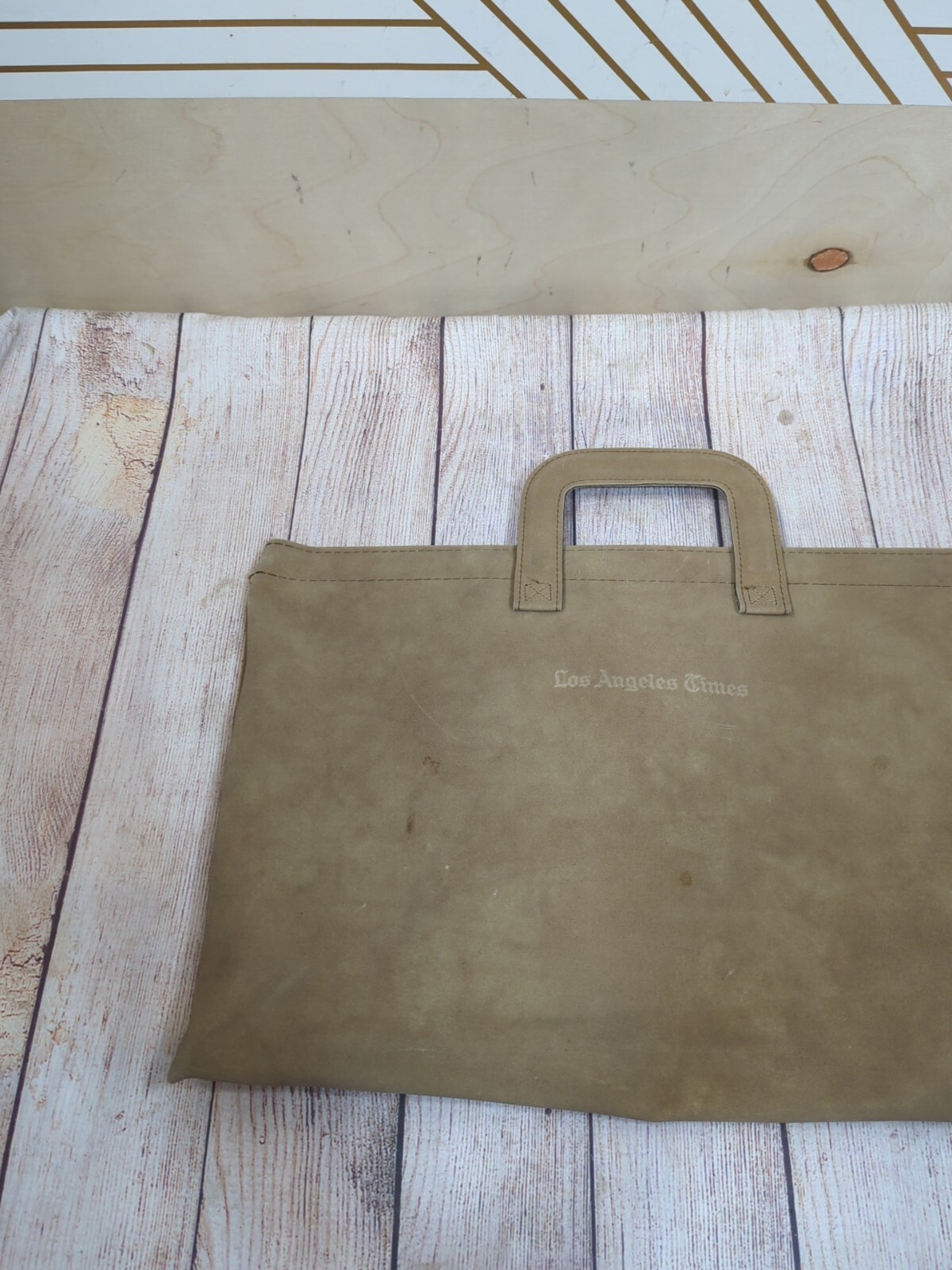 LOS ANGELES TIMES Hazel Document Briefcase Portfolio Bag Attaché Faux Nubuck