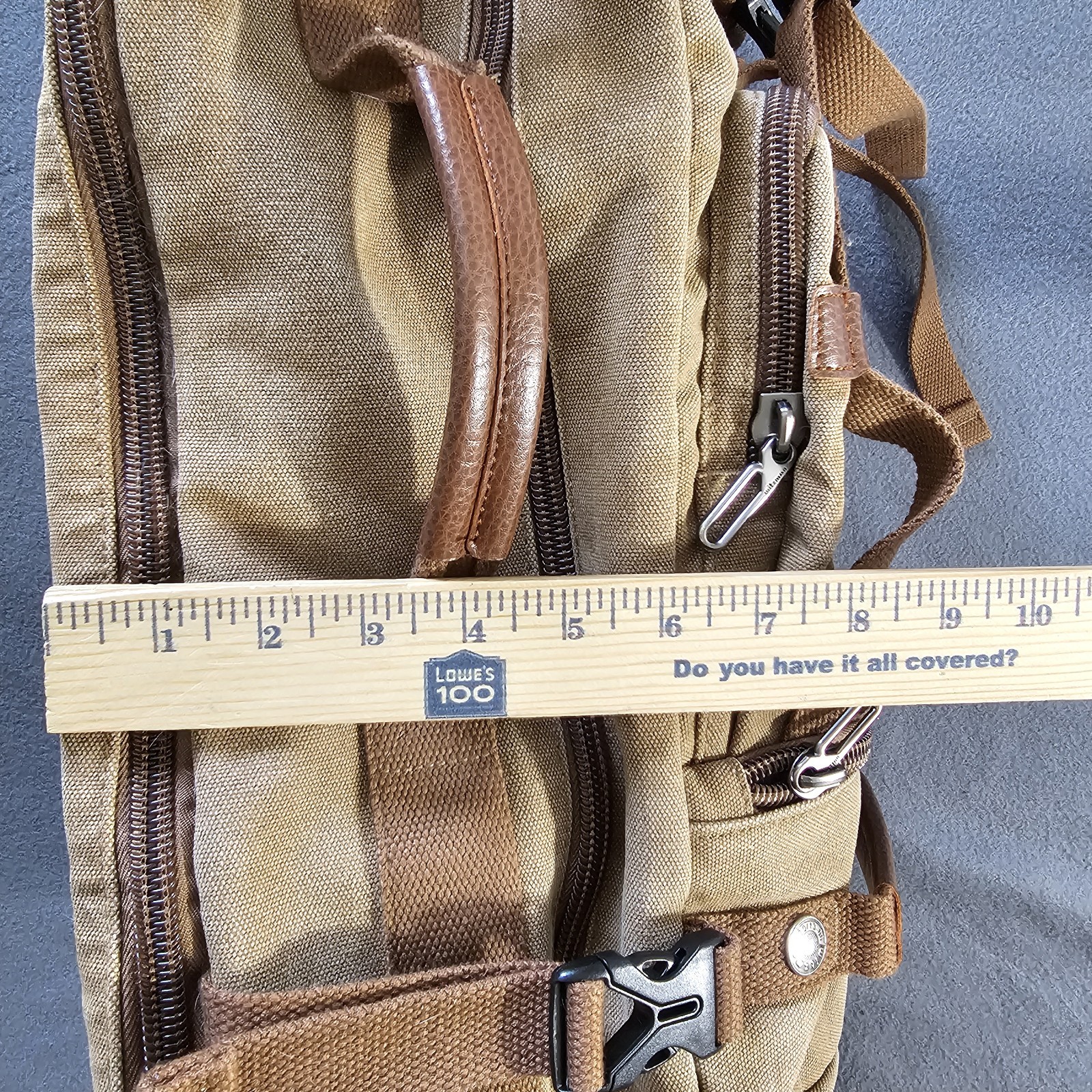 WITZMAN Canvas Backpack Travel Attatchè Large Laptop Bag Convertible Retro A519