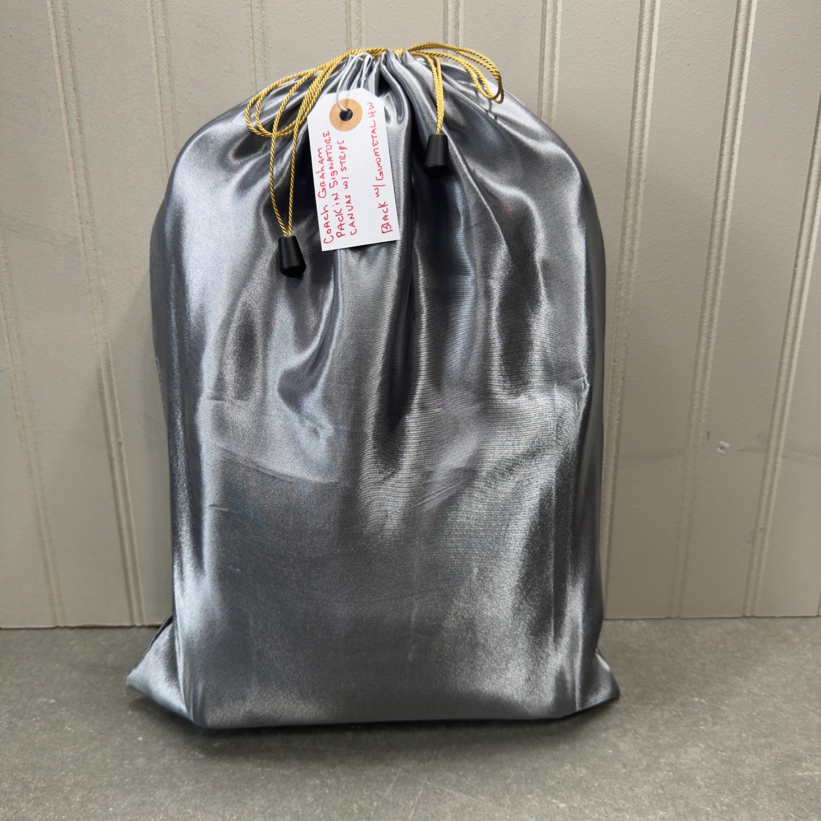 Coach West Sling Backpack (Style No. C1362)-Black w/Coach Stripes EUC